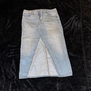 American Eagle Outfitters Blue Denim Midi Skirt